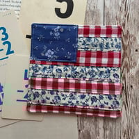 Image 3 of "Red, White, & Blue Flag" Large OR Regular Size Quilted Coaster