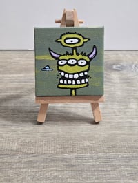 Image 3 of Spe 16 2.5x2.5 Inch Original Painting by Joey Mars 