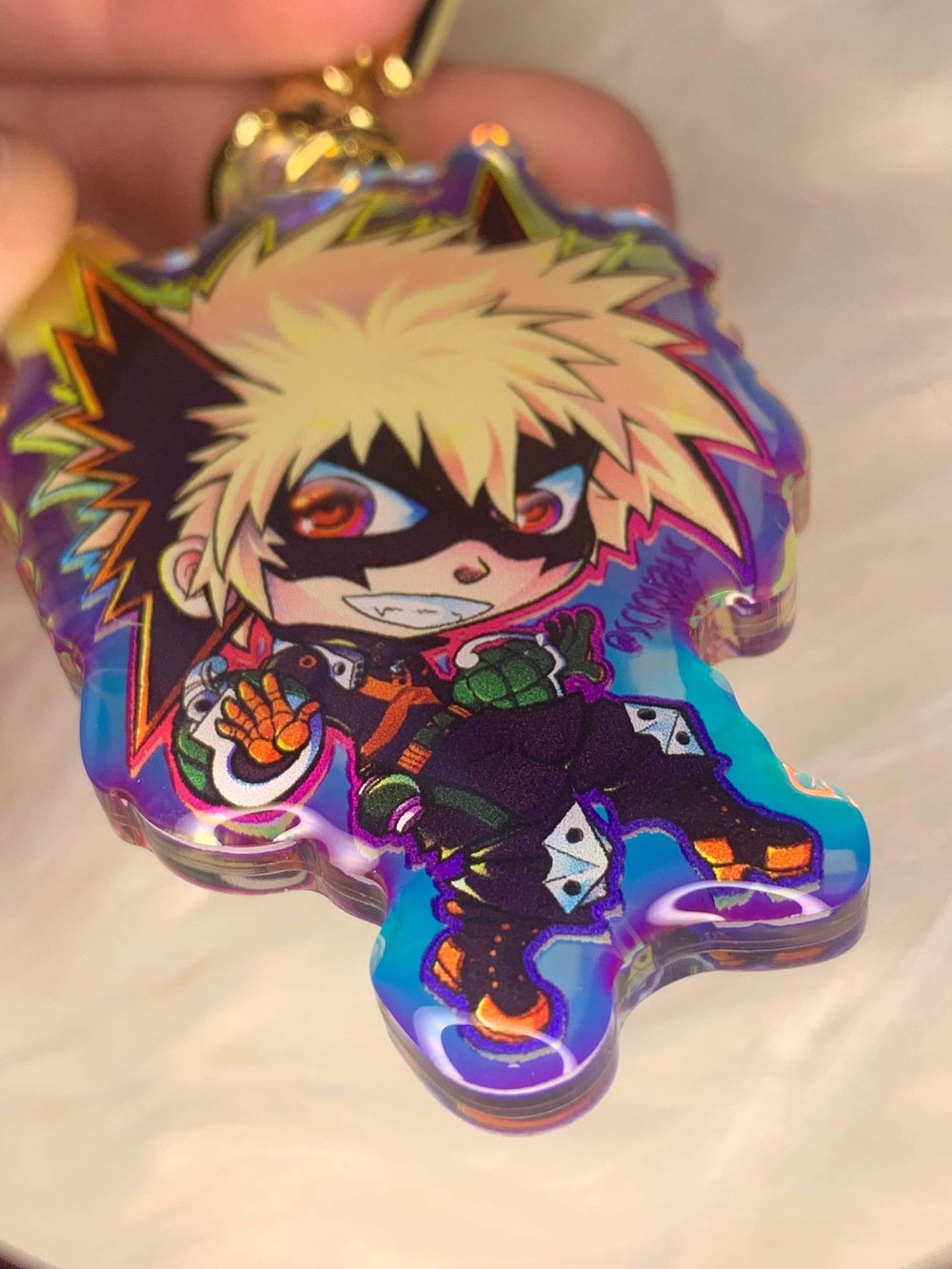 Image of Vigilante 2.5” Rainbow Acrylic Charm