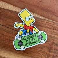 Bart No Borders Sticker