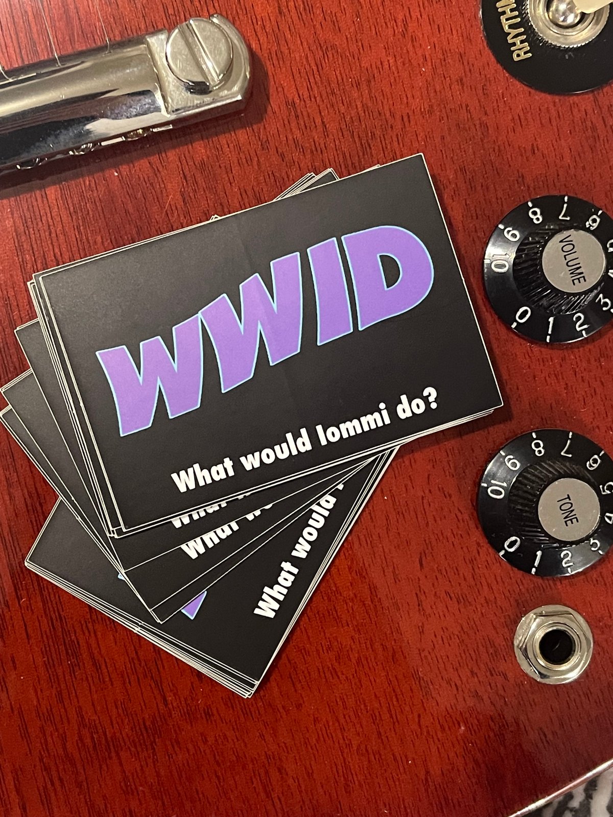 Image of WWID    What Would Iommi Do? STICKER 