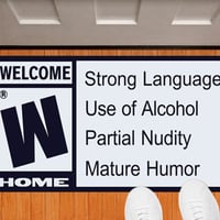 Image 3 of Funny Mature Rating Welcome Doormat 