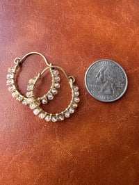 Image 2 of SOLANA — Citrine Swing Hoop Earrings