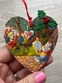 Upcycled White Rabbit Heart
