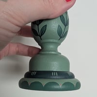 Image 4 of Wooden Candlesticks - Light Green