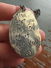 Image 13 of Stone Mountain turquoise necklace with Bukowski quote