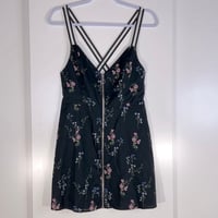 Image 3 of FOR LOVE AND LEMONS black floral mini dress