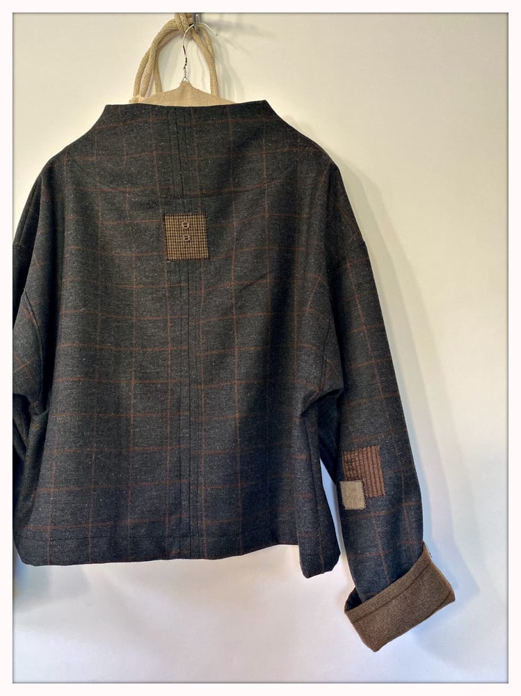 Image of Pushing Buttons Jacket - charcoal check