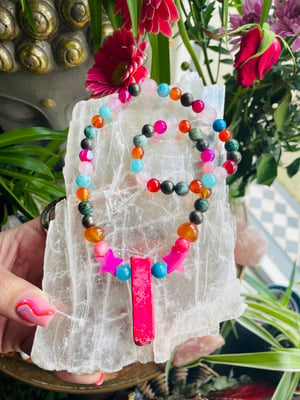 Image of Colourful prayer necklace 