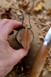 Image 5 of Feather Pendant Necklace. 