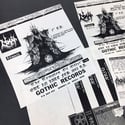 ABSU - Original alternate The Temples Of Offal J card + Original The Temples Of Offal flyers 1991