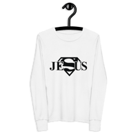 Image 1 of unisex Youth long sleeve tee (Super Jesus)