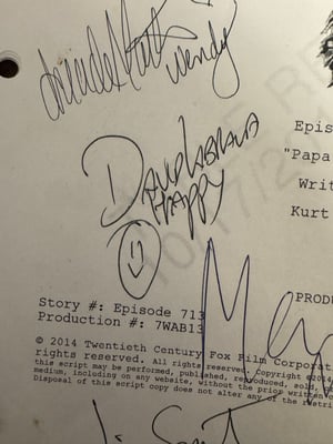 Image of Sons of Anarchy series finale signed by cast