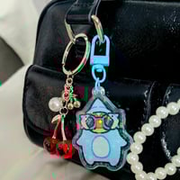 Image 3 of Shark Glasses Holo Keychain