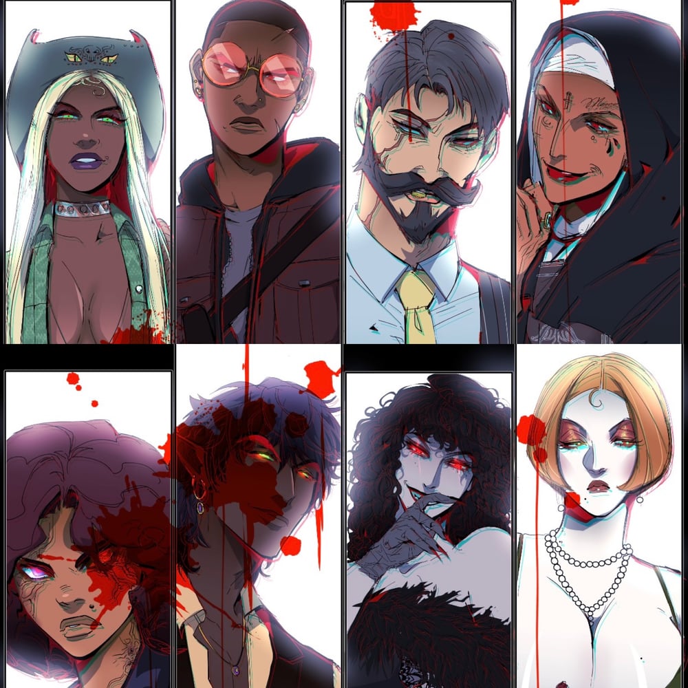 Vampires and hunters mini prints