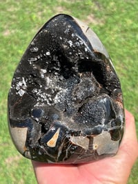 Image 8 of Septarian Nodule Polished Freeform With Calcite Inclusions| Madagascar #2899