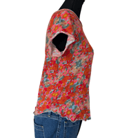 Image 3 of Natural Life 70s Retro Style Floral Cotton Tee Shirt - Size M 