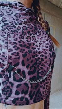 Image 1 of NYRA hoodie, purple leopard