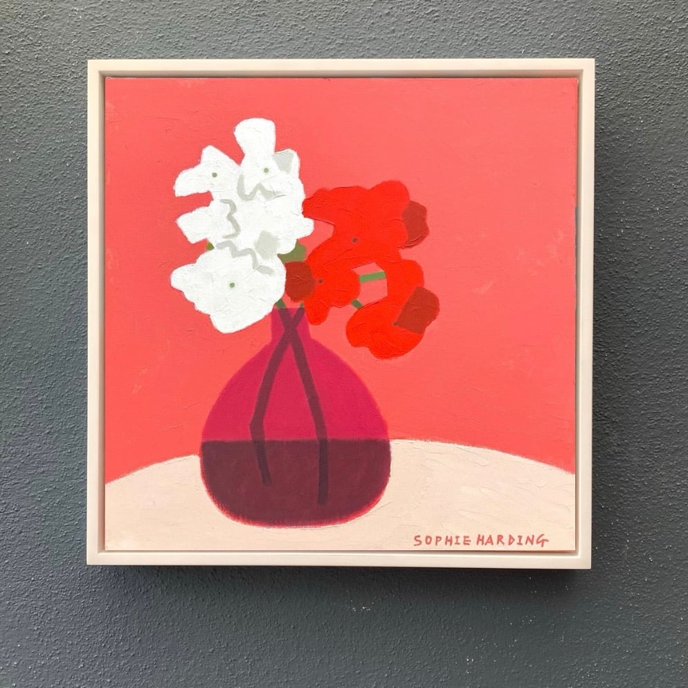 Image of Geranium Sprigs and Bud Vase