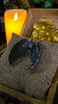 Image 4 of The Armored Kingdom Silver Guardian Wings of Glory Necklace - Wing Design - Stainless Steel