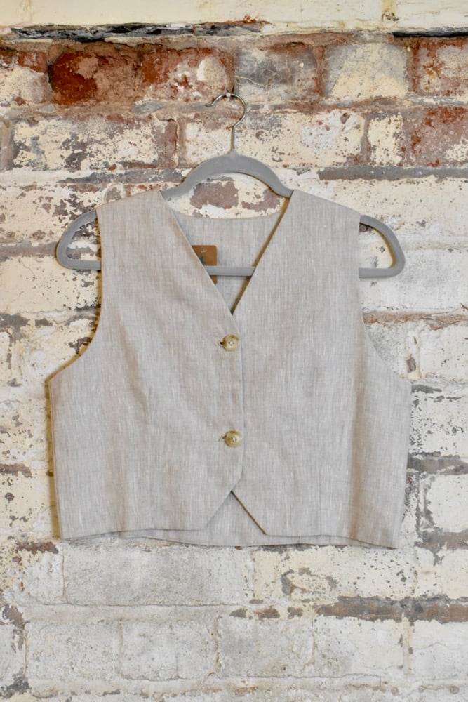 Image of Pure Linen waist coat