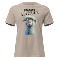Image 5 of Women's Relaxed T-Shirt -Baaaad Attitude T-Shirt | Funny Sheep Sarcastic Humor Graphic Tee