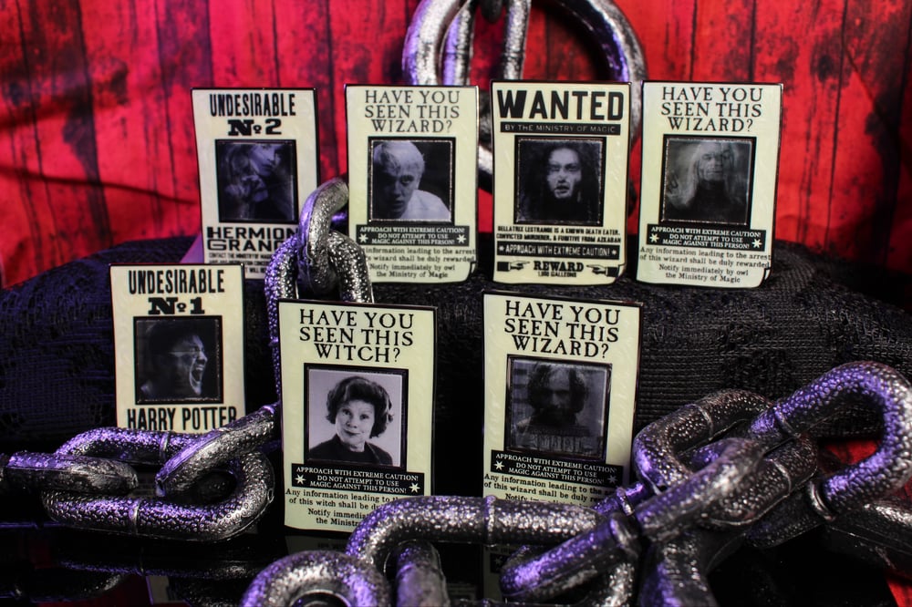 Image of Azkadamned: Undesirables Lenticular Wanted Poster Pins