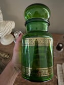 Grand pot d'apothicaire, en verre soufflé, vintage, 