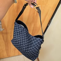 Image 2 of DENIM HOBO BAG