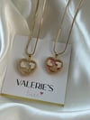 Dainty Marbled Heart Necklace