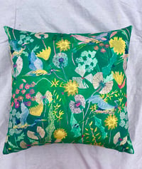 Image 1 of Heron and Dandelion Field Pillow Cover o