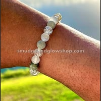 Image 3 of Selenite, Labradorite & Crackle Clear Quartz Bracelet (Just 3 left!)