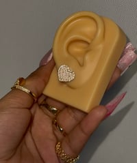 Image 2 of Pink Heart Studs