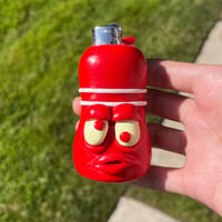 Image 1 of Red Bowling Pin 1 Of 1 Clay Lighter Case