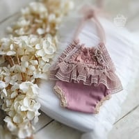 Image 1 of Newborn body-dress - Carlie - dusty pink | photo props