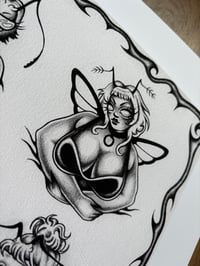 Image 4 of Bug Girls Flash Sheet (black and grey) 