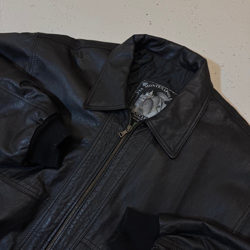 Image of 1990s Cropped Leather Jacket, Size Large