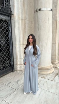 Image 1 of Lace abaya Blue