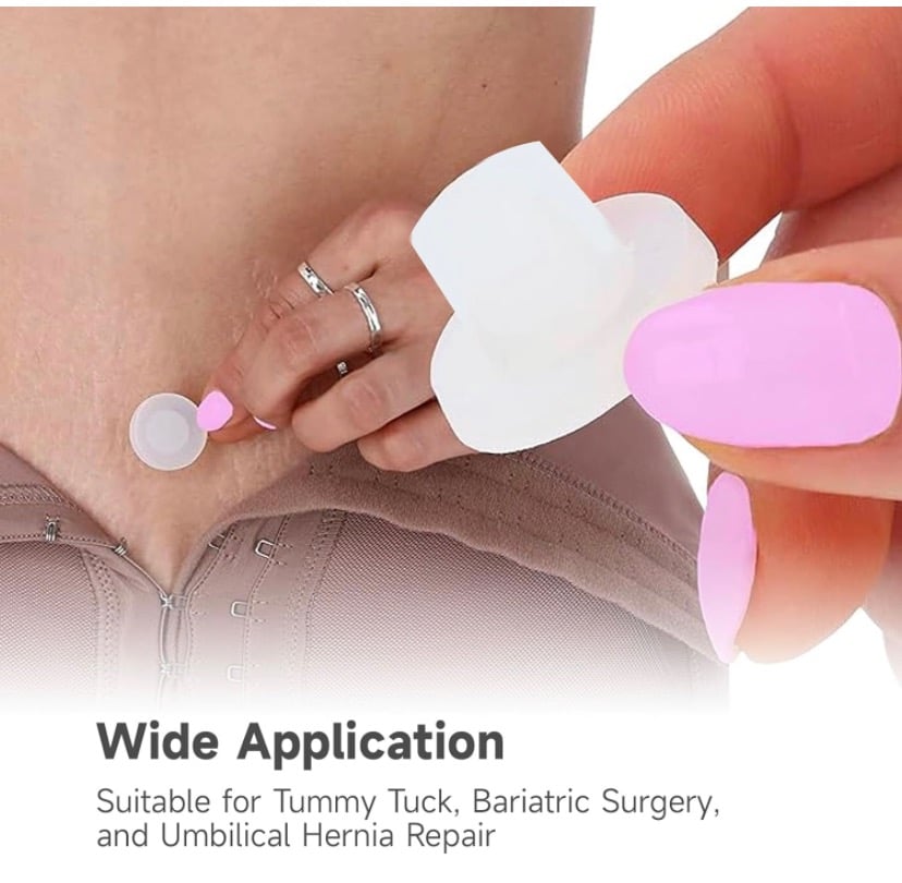 Belly Button Shaper after Tummy Tuck Navel Trainer Belly Button Plug post  OP 6 different Sizes for Post Liposuction,Bariatric Surgery or Umbilical  Hernia Repair(Pack of 6) White