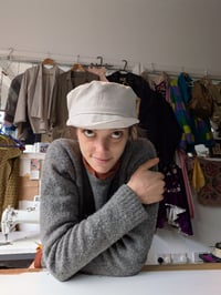 Image 3 of Baker boy hat in cotton linen