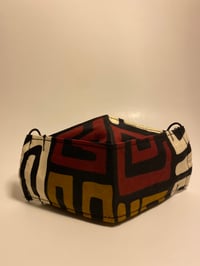 Image 2 of 3D Face Mask Kuba Cloth Ankara Print