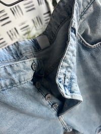 Image 4 of Distressed denim light wash jeans 