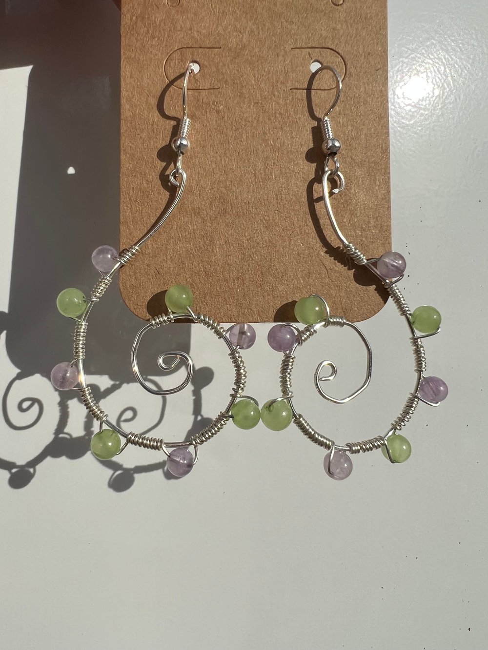 Image of Downward Spiral Earrings 