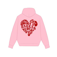 Image 1 of DALLAS STAR HEART HOODIE (PINK/RED)