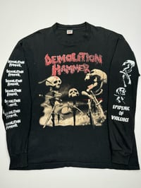 Image 2 of 1992- Demolition Hammer Epidemic of Violence NA tour longsleeve