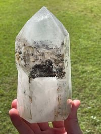 Image 1 of Clear Quartz Crystal Point With Inclusions #55
