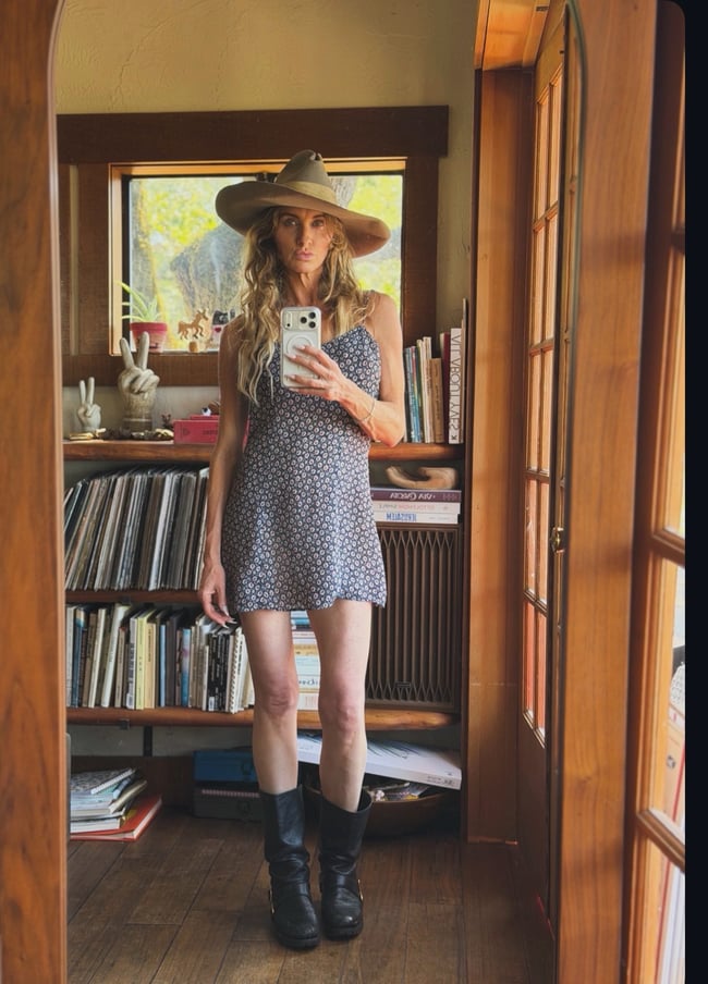 90s grunge era floral mini slip dress