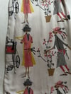 60s french linen artists character dress