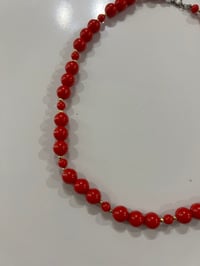 Image 2 of red and gold bras choker necklace 