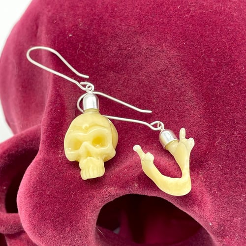 Image of Anatomical Skull Earrings